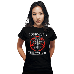 Daily_Deal_Shirts Fitted Shirts, Woman / Small / Black I Survived The VVitch