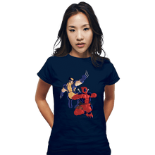 Load image into Gallery viewer, Secret_Shirts Fitted Shirts, Woman / Small / Navy Wolverine &amp; Deadpool
