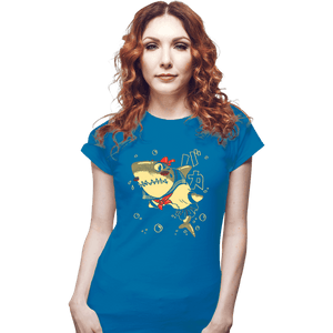 Shirts Fitted Shirts, Woman / Small / Sapphire Tsundere Shark