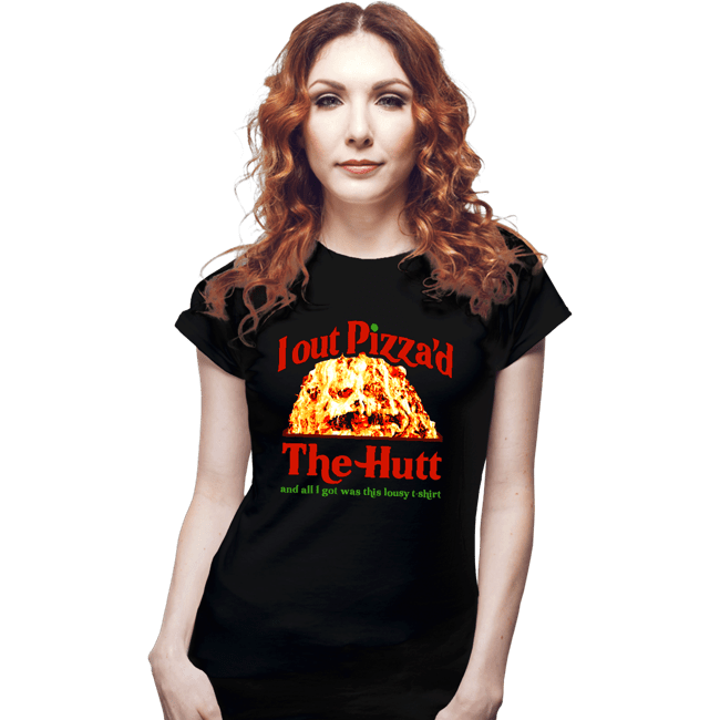Secret_Shirts Fitted Shirts, Woman / Small / Black Out Pizza The Hut