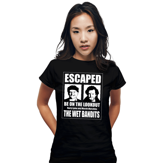 Secret_Shirts Fitted Shirts, Woman / Small / Black The Wet Bandits Have Escaped