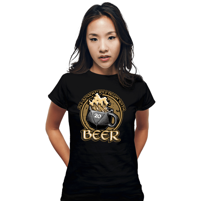 Secret_Shirts Fitted Shirts, Woman / Small / Black Beer Adventures