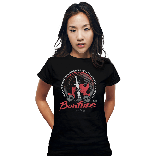 Shirts Fitted Shirts, Woman / Small / Black Bonfire Moonlight