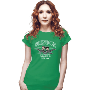Shirts Fitted Shirts, Woman / Small / Irish Green Fighting Saints