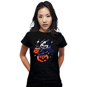 Shirts Fitted Shirts, Woman / Small / Black Felix The Cat
