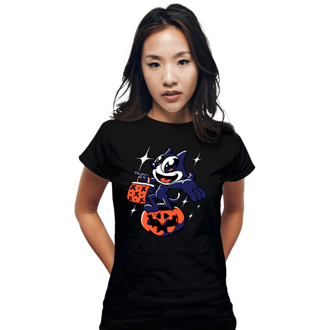 Shirts Fitted Shirts, Woman / Small / Black Felix The Cat
