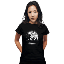 Load image into Gallery viewer, Shirts Fitted Shirts, Woman / Small / Black Moonlight Water Types
