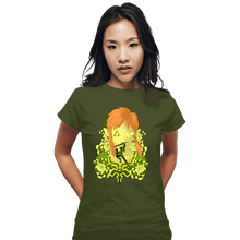 Load image into Gallery viewer, Daily_Deal_Shirts Fitted Shirts, Woman / Small / Military Green Legendary Memories
