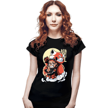 Load image into Gallery viewer, Daily_Deal_Shirts Fitted Shirts, Woman / Small / Black Ninja Panda
