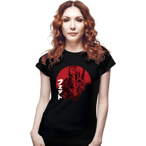 Daily_Deal_Shirts Fitted Shirts, Woman / Small / Black Red Sun Fett