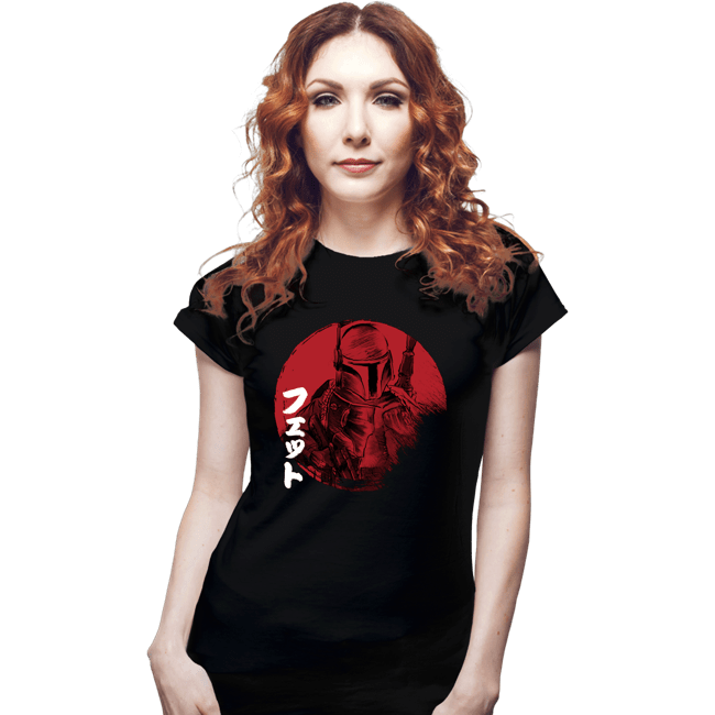 Daily_Deal_Shirts Fitted Shirts, Woman / Small / Black Red Sun Fett