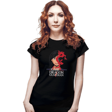 Load image into Gallery viewer, Shirts Fitted Shirts, Woman / Small / Black The Girl With The Dragon Guardian

