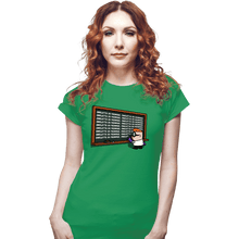 Load image into Gallery viewer, Daily_Deal_Shirts Fitted Shirts, Woman / Small / Irish Green French Chalkboard
