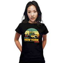 Load image into Gallery viewer, Daily_Deal_Shirts Fitted Shirts, Woman / Small / Black Visit New York
