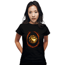 Load image into Gallery viewer, Daily_Deal_Shirts Fitted Shirts, Woman / Small / Black Egg Of The Dragon
