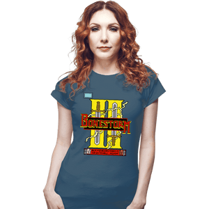 Daily_Deal_Shirts Fitted Shirts, Woman / Small / Indigo Blue Bonestorm II