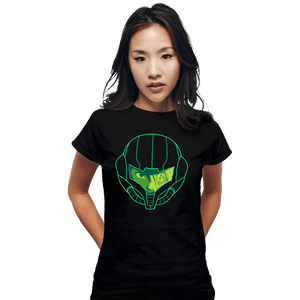 Secret_Shirts Fitted Shirts, Woman / Small / Black Metroid Face