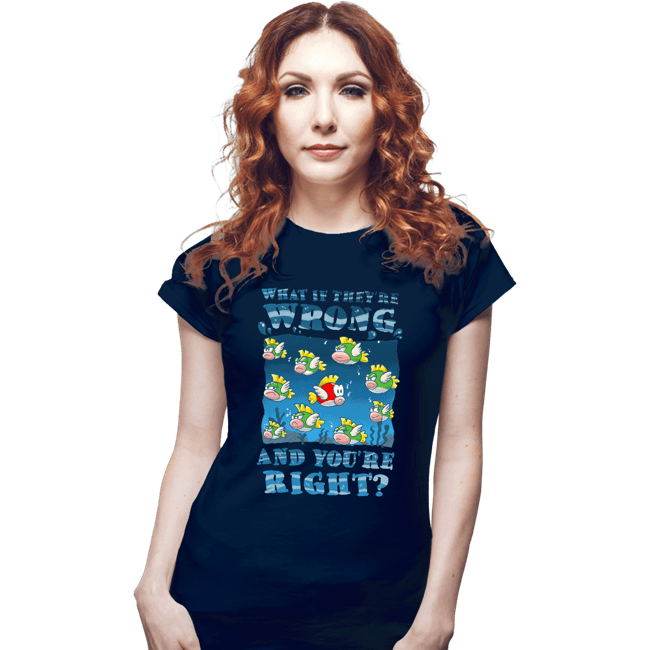 Daily_Deal_Shirts Fitted Shirts, Woman / Small / Navy Cheep Cheep!