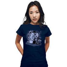 Load image into Gallery viewer, Shirts Fitted Shirts, Woman / Small / Navy Old Acquaintances
