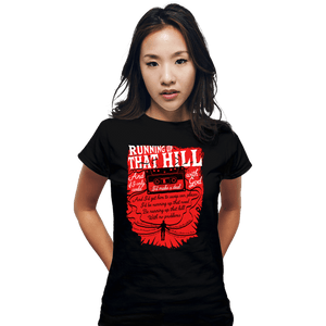 Daily_Deal_Shirts Fitted Shirts, Woman / Small / Black Running Up That Hill Tape