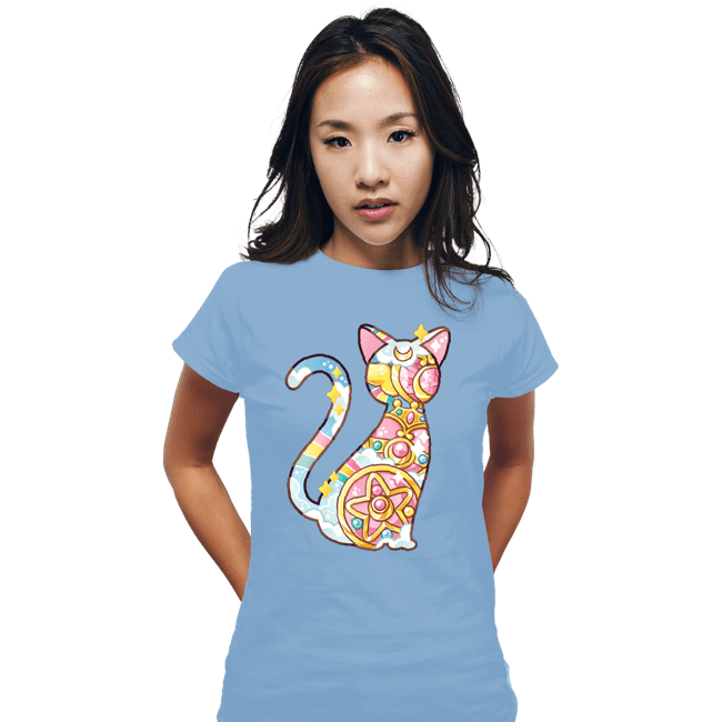 Shirts Fitted Shirts, Woman / Small / Powder Blue Magical Silhouettes - Artemis