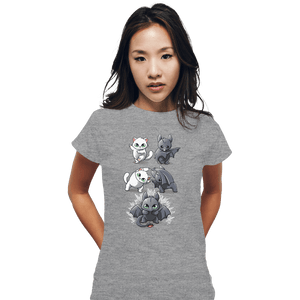 Shirts Fitted Shirts, Woman / Small / Sports Grey Night Fury Fusion