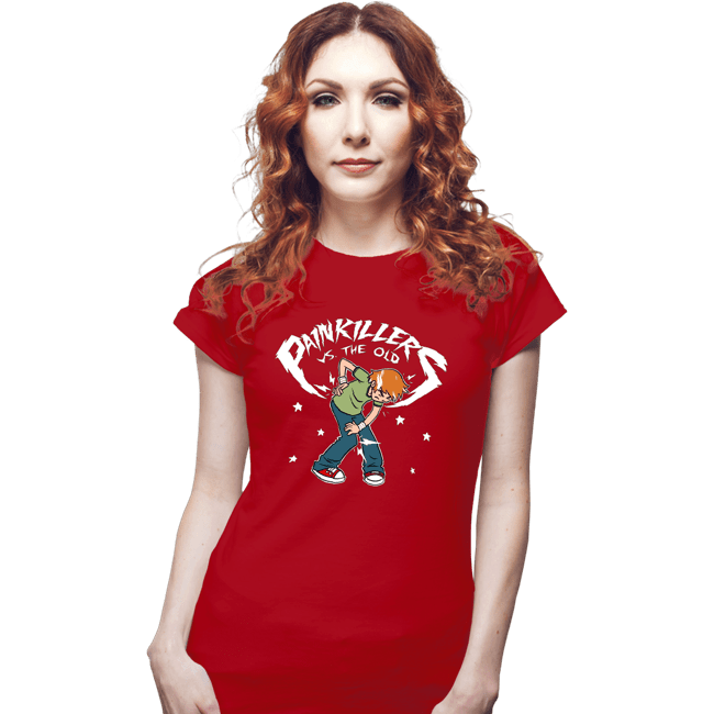 Daily_Deal_Shirts Fitted Shirts, Woman / Small / Red Eldery Odyssey