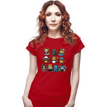 Load image into Gallery viewer, Daily_Deal_Shirts Fitted Shirts, Woman / Small / Red Pirate Kittens
