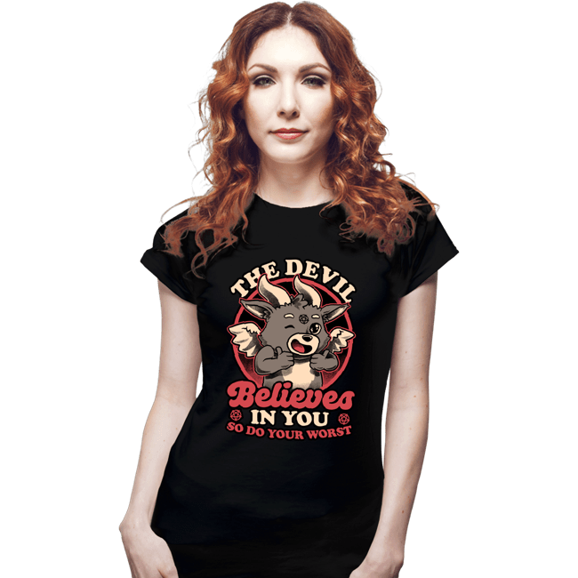 Secret_Shirts Fitted Shirts, Woman / Small / Black Devils Believe In You