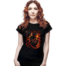 Load image into Gallery viewer, Daily_Deal_Shirts Fitted Shirts, Woman / Small / Black The Tiefling Warrior
