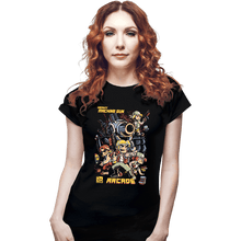 Load image into Gallery viewer, Daily_Deal_Shirts Fitted Shirts, Woman / Small / Black Metal Slug
