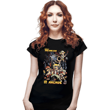 Load image into Gallery viewer, Daily_Deal_Shirts Fitted Shirts, Woman / Small / Black Metal Slug
