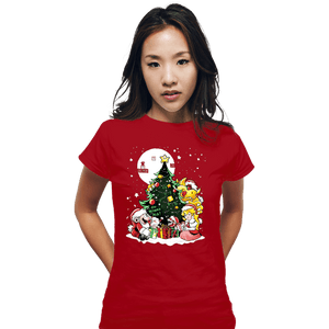 Daily_Deal_Shirts Fitted Shirts, Woman / Small / Red Super Christmas
