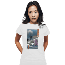 Load image into Gallery viewer, Daily_Deal_Shirts Fitted Shirts, Woman / Small / White Unicorn Ukiyo-e
