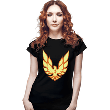 Load image into Gallery viewer, Shirts Fitted Shirts, Woman / Small / Black Dark Phoenix Firebird
