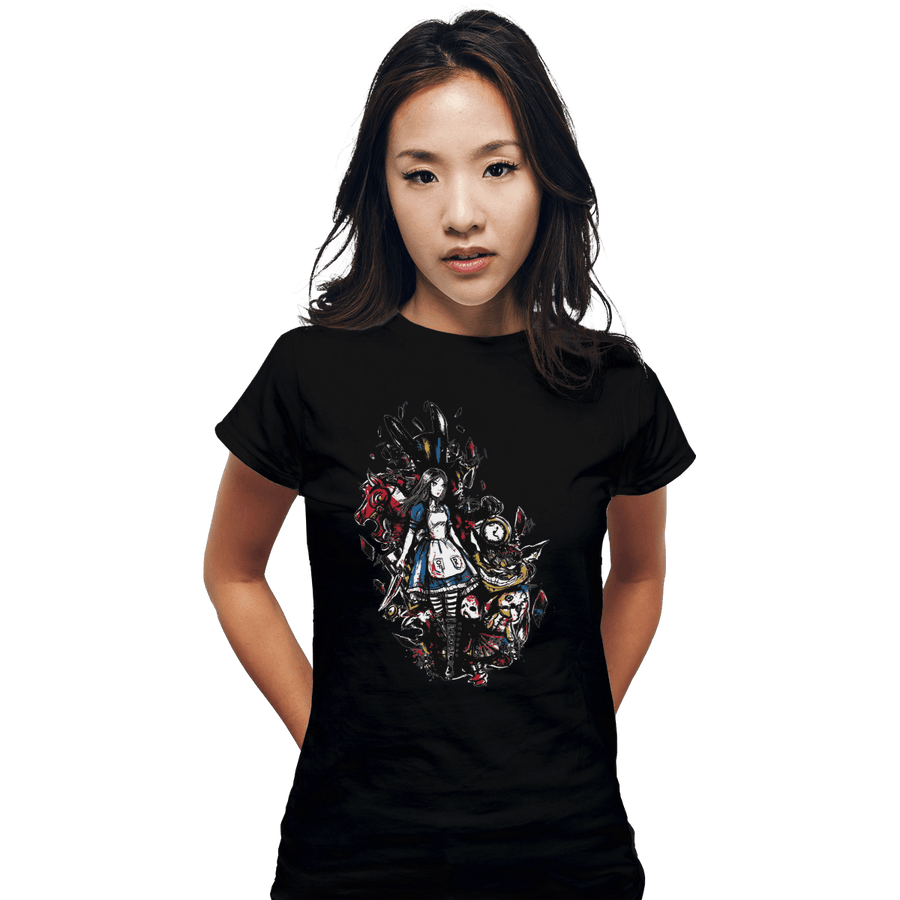 Shirts Fitted Shirts, Woman / Small / Black Alice in Mad