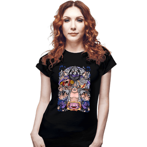 Daily_Deal_Shirts Fitted Shirts, Woman / Small / Black Nostalgic Villains