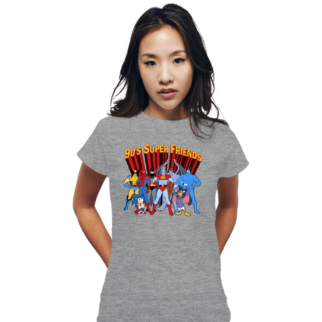 Secret_Shirts Fitted Shirts, Woman / Small / Sports Grey The 90s Superfriends