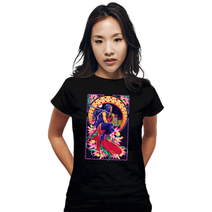 Daily_Deal_Shirts Fitted Shirts, Woman / Small / Black Ninja Art Nouveau Gaiden