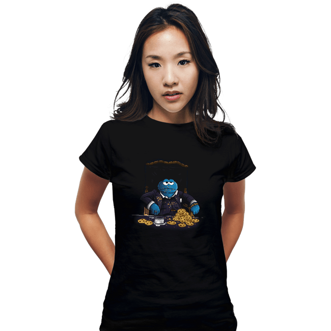 Daily_Deal_Shirts Fitted Shirts, Woman / Small / Black Cookiesface