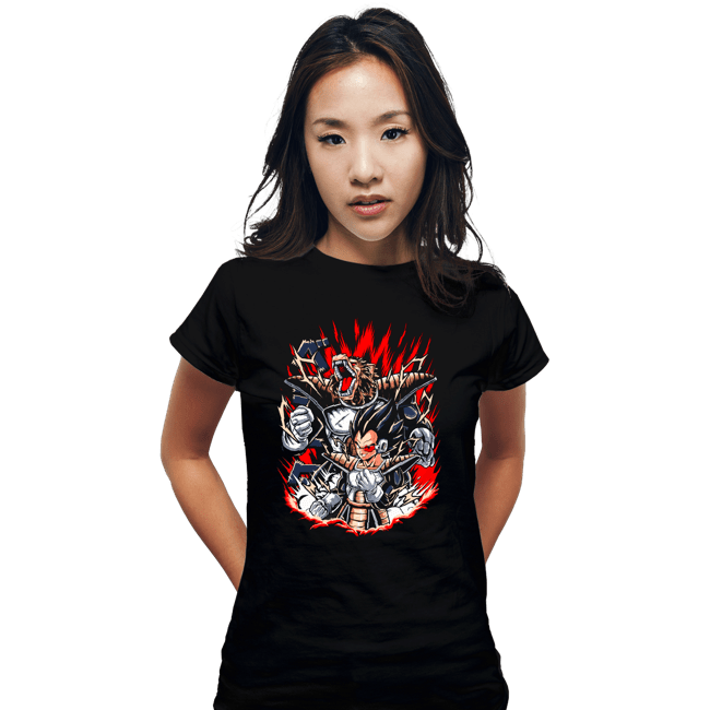 Daily_Deal_Shirts Fitted Shirts, Woman / Small / Black A Saiyan Prince