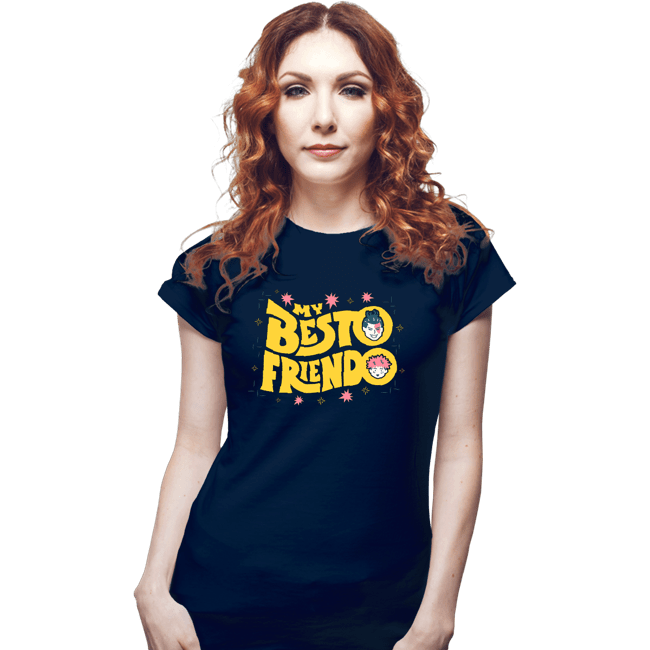 Secret_Shirts Fitted Shirts, Woman / Small / Navy Besto Friendo