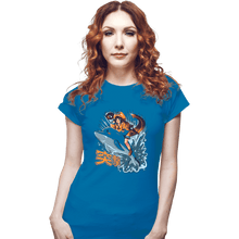 Load image into Gallery viewer, Shirts Fitted Shirts, Woman / Small / Sapphire Totsugeki
