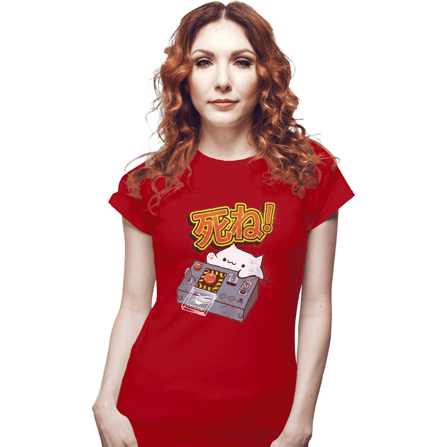 Shirts Fitted Shirts, Woman / Small / Red Doomsday Cat