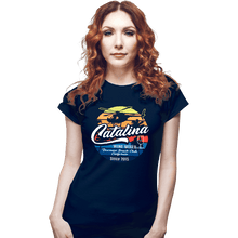 Load image into Gallery viewer, Shirts Fitted Shirts, Woman / Small / Navy Catalina Wine Mixer
