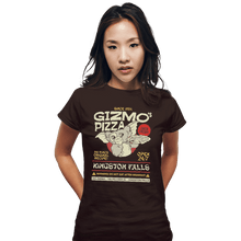 Load image into Gallery viewer, Shirts Fitted Shirts, Woman / Small / Black Gizmo&#39;s Pizza
