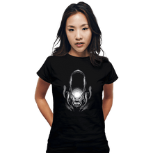 Load image into Gallery viewer, Shirts Fitted Shirts, Woman / Small / Black Alien Head
