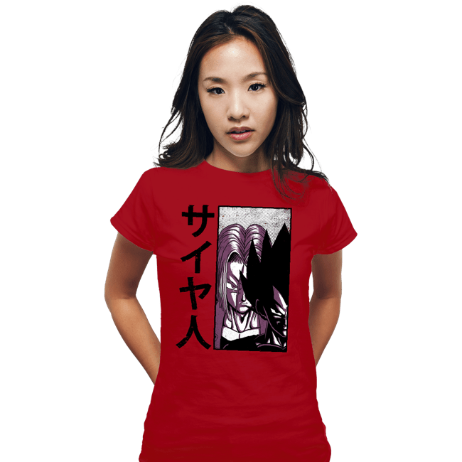 Shirts Fitted Shirts, Woman / Small / Red Saiyanz