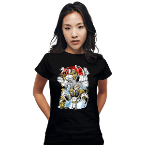 Daily_Deal_Shirts Fitted Shirts, Woman / Small / Black Saiyan Ranger