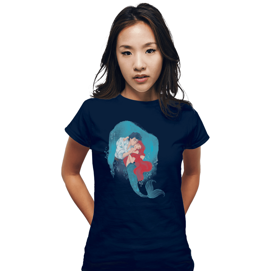 Shirts Fitted Shirts, Woman / Small / Navy Mermaid Kiss